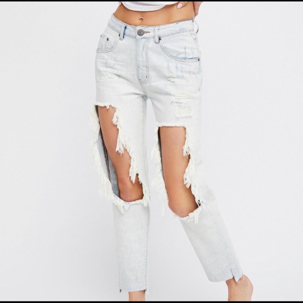 One teaspoon jeans with cut out